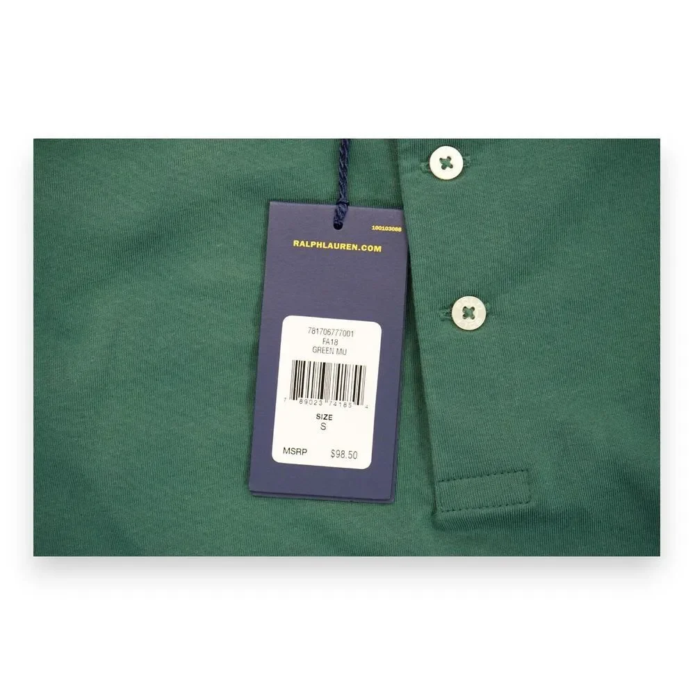 NWT Polo Golf Ralph Lauren Men's Polo Shirt Dark Green Size‎ Small MSRP $98